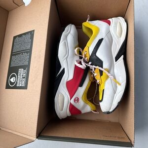 Timberland Kids Colorblock Sneakers in White, Yellow & Red